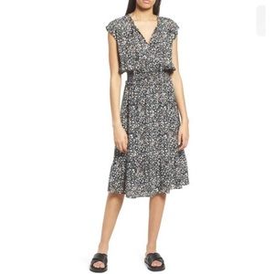 Rails Ashlyn Smocked Waist Dress Ivy Floral - Small